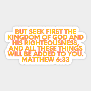 Bible Verse Matthew 6:33 Sticker